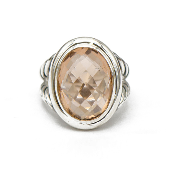 David Yurman Jewelry - David Yurman Oval Morganite Ring